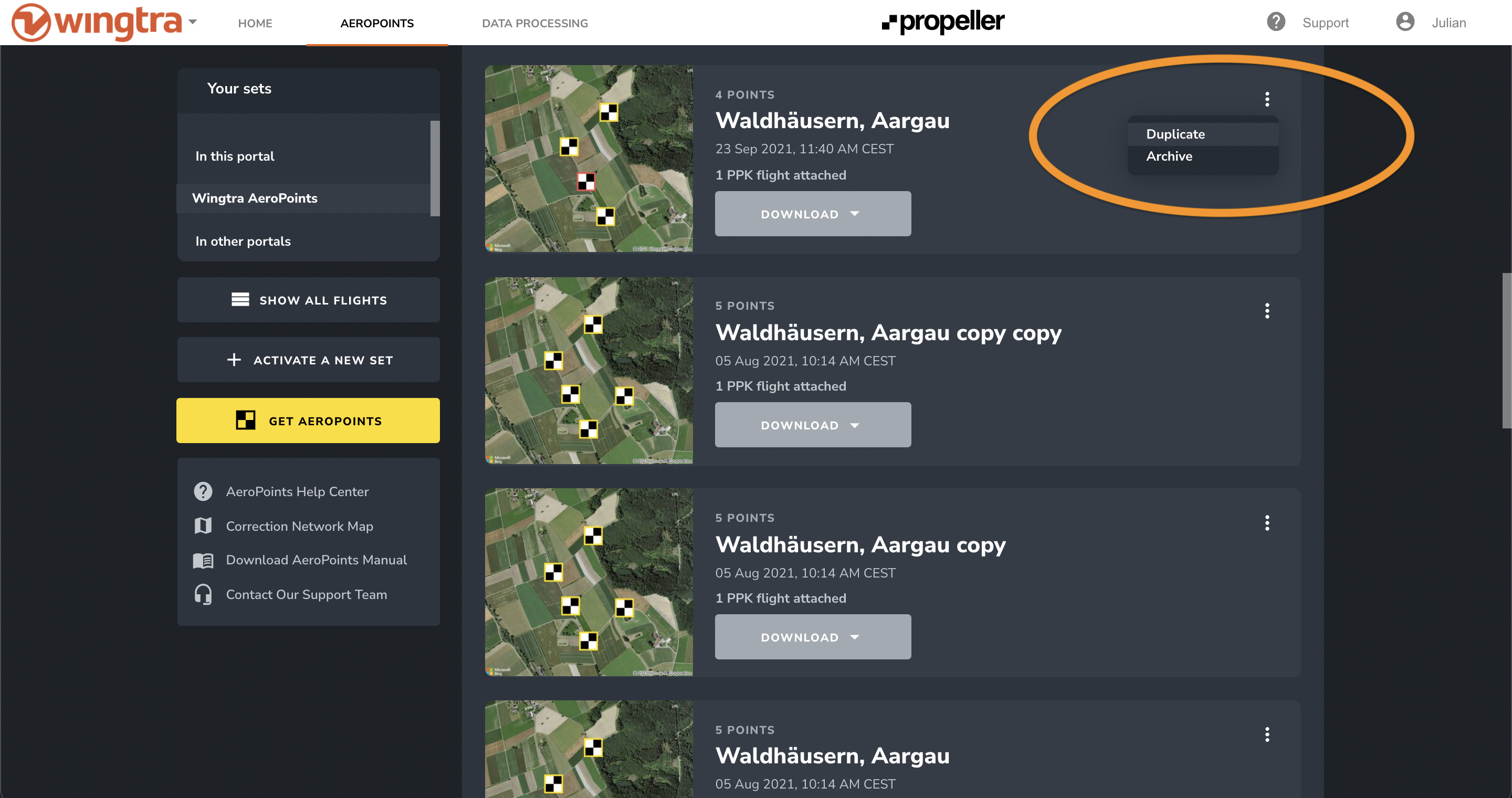 Propeller processing guide